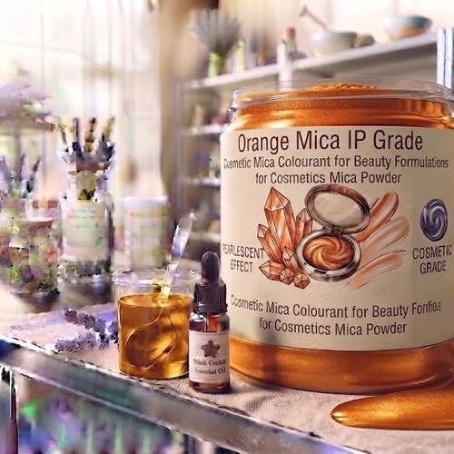 Orange Mica IP Grade – Cosmetic Mica Colourant for Beauty Formulations bulk wholesale